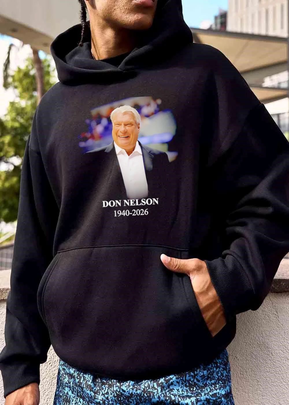 Don Nelson 1940 2026 Coach Photo Portrait Black Suit Dark Background shirt