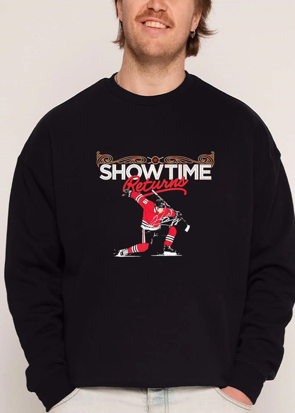 Chicago Blackhawks NHL Showtime Returns Patrick Kane Hockey Player Kneeling Celebration shirt