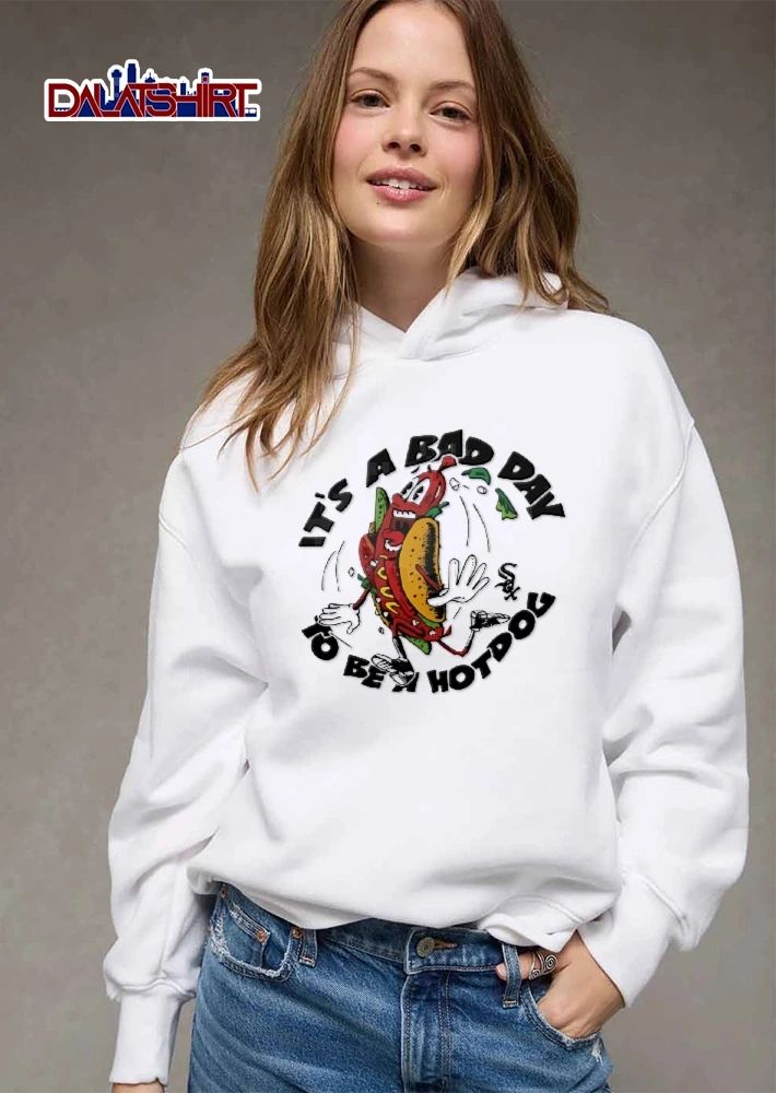Chicago White Sox MLB Its A Bad Day To Be Hotdog Panicked Cartoon Sausage Character Running shirt