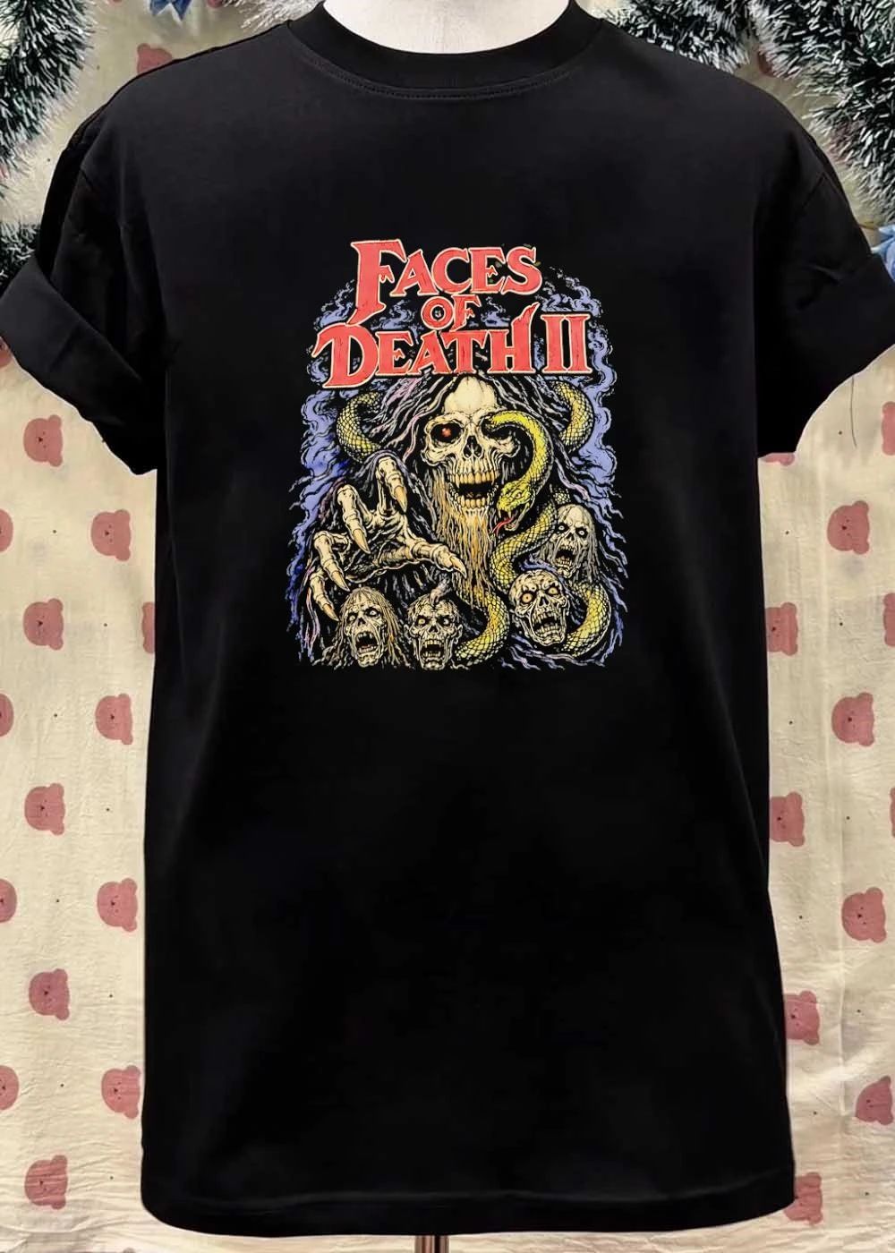 Faces of Death II Graphic Skull with Snakes and Claws shirt