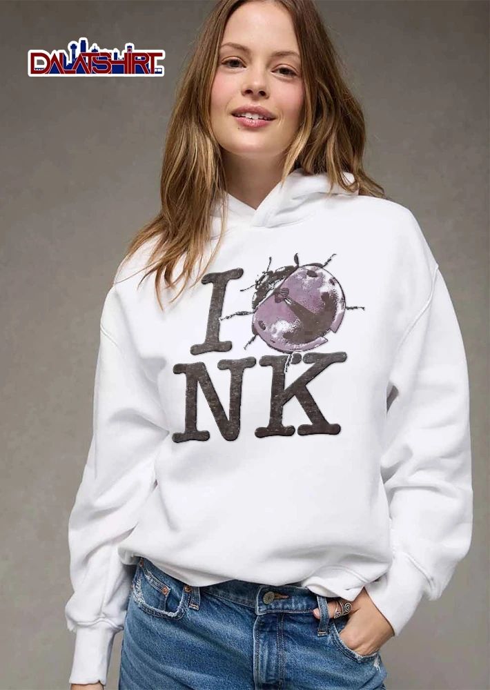 I Nk Distressed Pink Spotted Ladybug Crawling Wooden Letters shirt