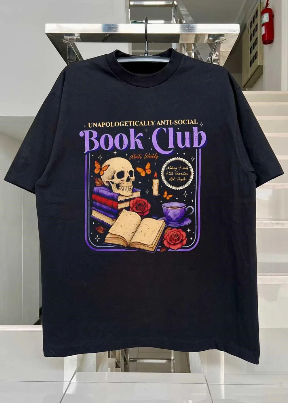 Unapologetically Anti-Social Book Club Making Friends with Characters Not People T-Shirt
