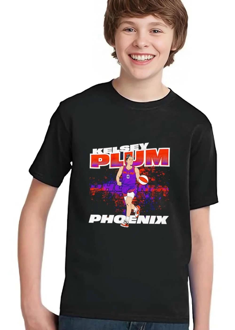 Phoenix Kelsey Plum Retro Bootleg Illustration Player Dribbling Basketball shirt