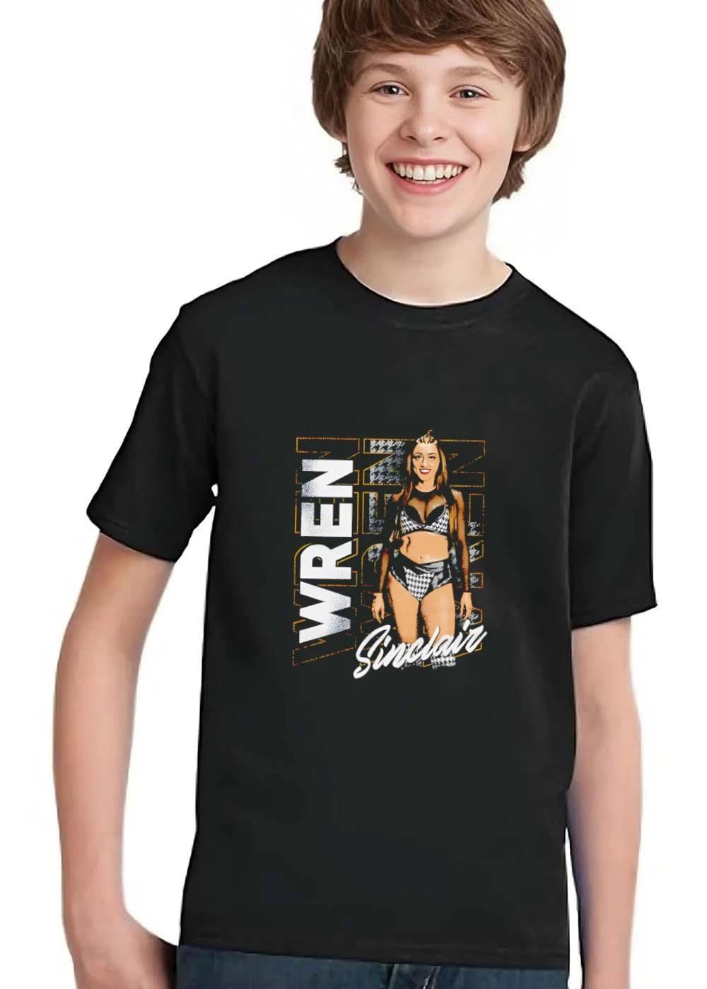 Wren Sinclair Female Wrestler Photo Houndstooth Background Pattern shirt