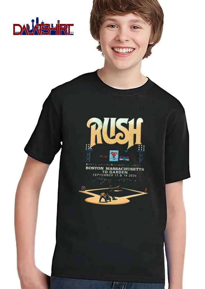 Rush Boston Massachusetts Td Garden September 12 And 14 2026 Fifty Something Tour Distressed Baseball Stadium shirt