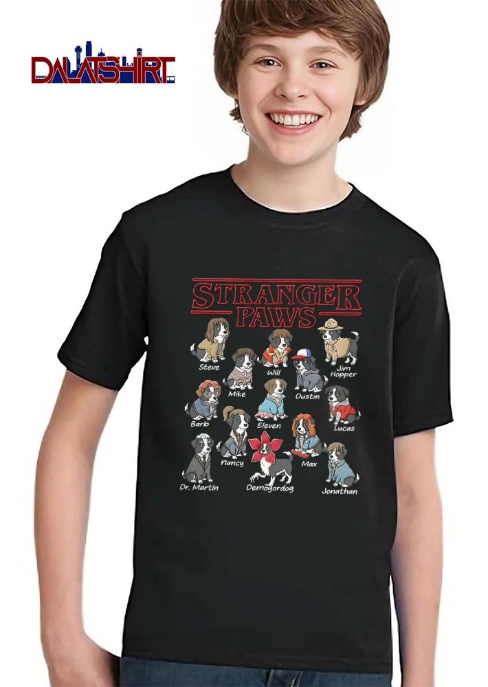 Stranger Paws Steve Will Roster Cartoon Dog Character Costumes shirt