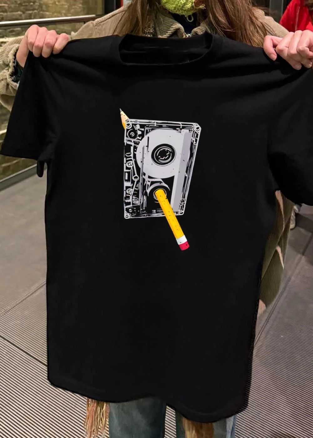 Rewind the Past Cassette Tape Graphic shirt