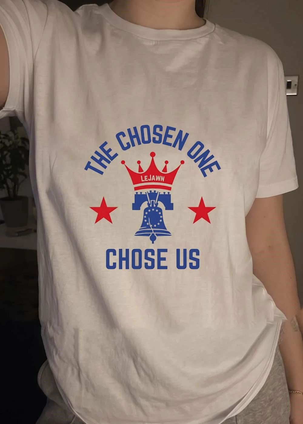 The Chosen One Chose Us Lejawn Bell Crown Stars Patriotic shirt