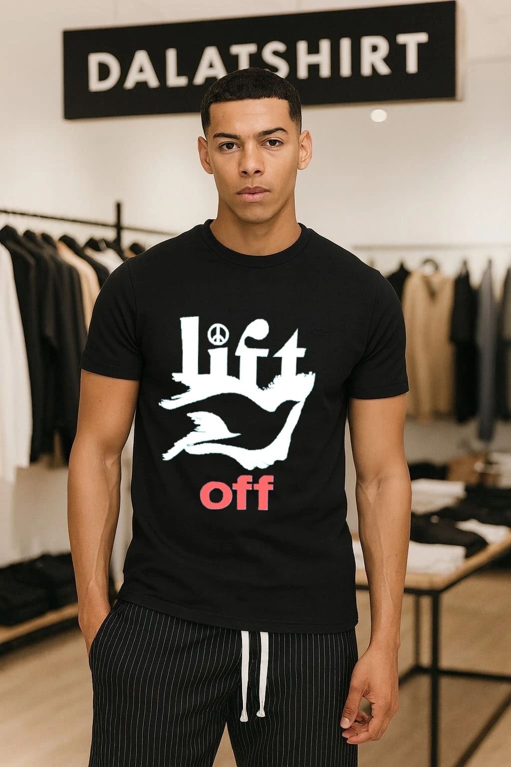 Peace sign doves lift off shirt