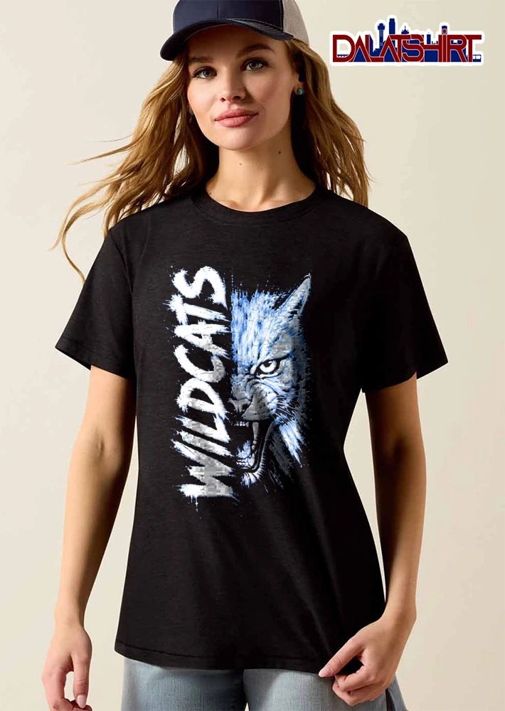 Wildcats Snarling Lynx Head Paint Splatter Grunge shirt