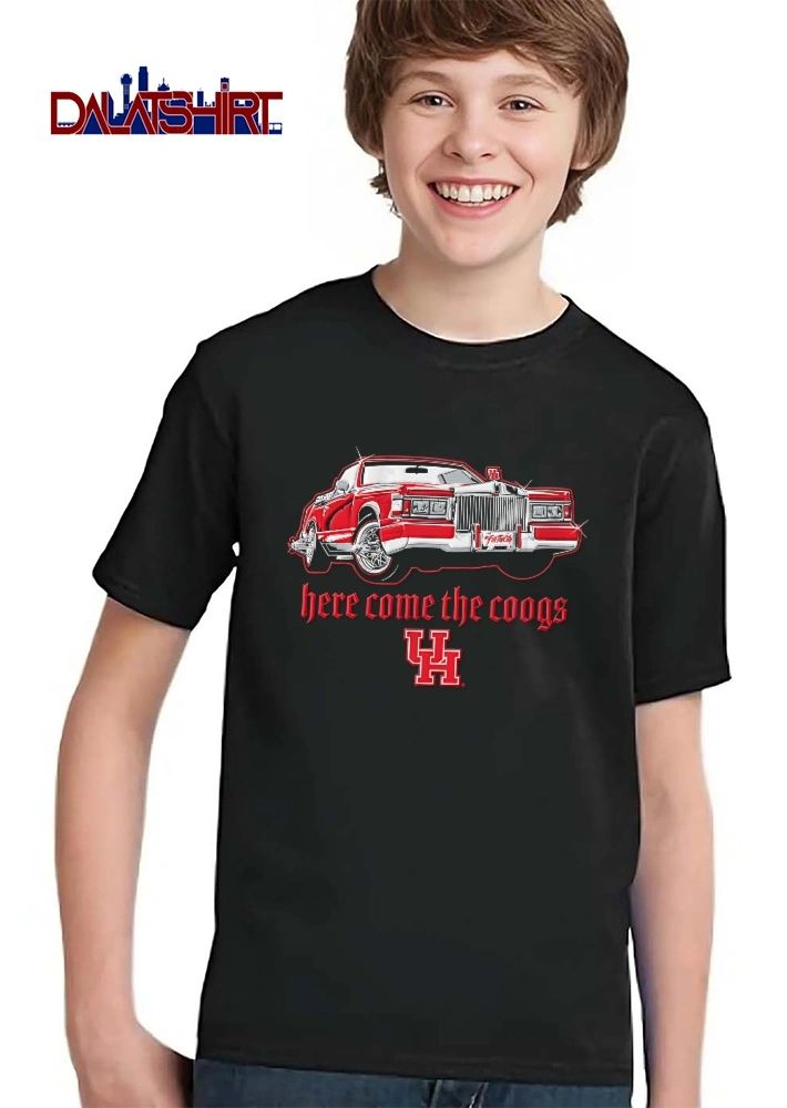 Houston Cougars NCAA Here Come The Coogs Red Classic Lowrider Car shirt
