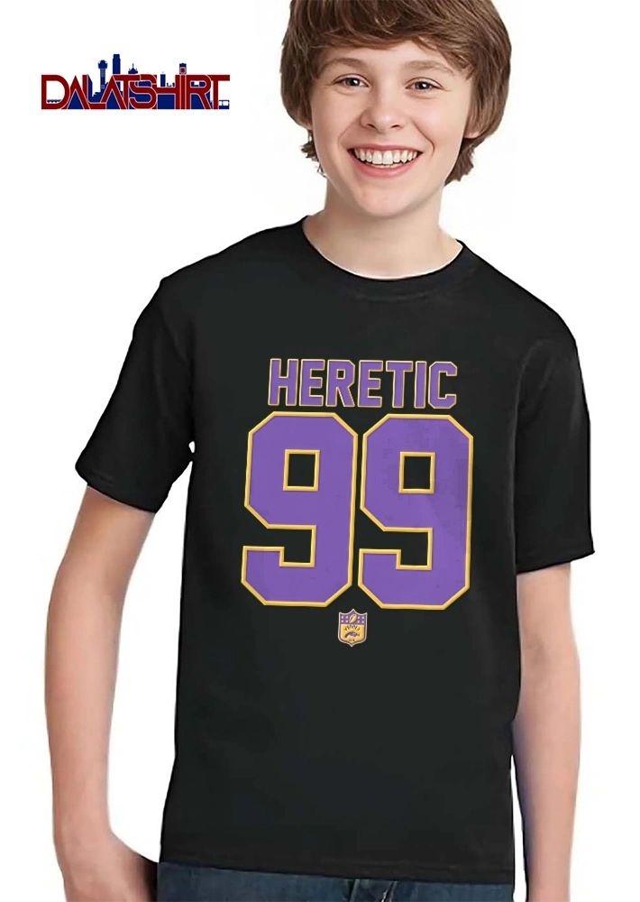Ferret Music Heretic 99 Purple Yellow Jersey Back Number shirt