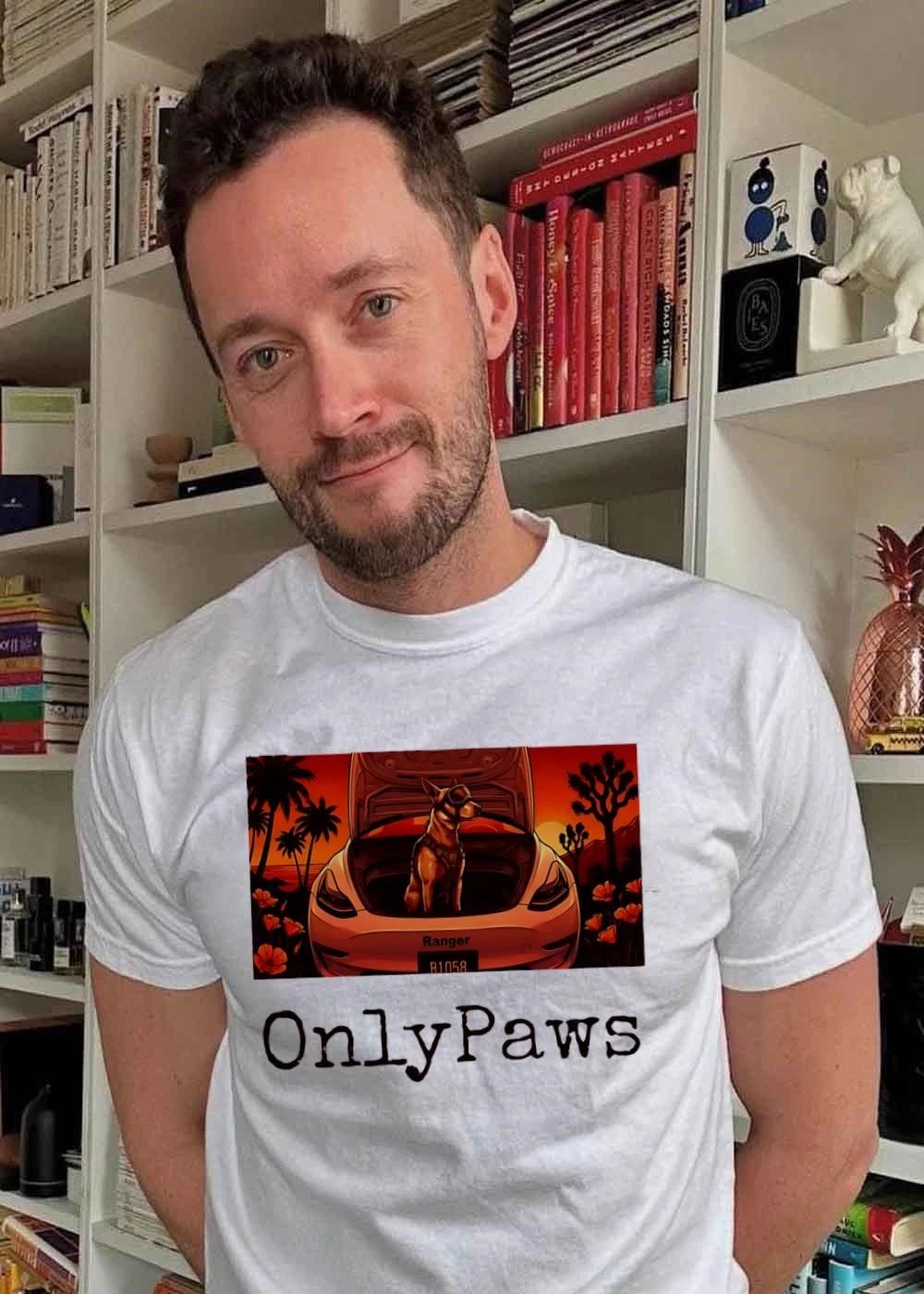 OnlyPaws Dog Sitting in Car Ranger B1058 shirt