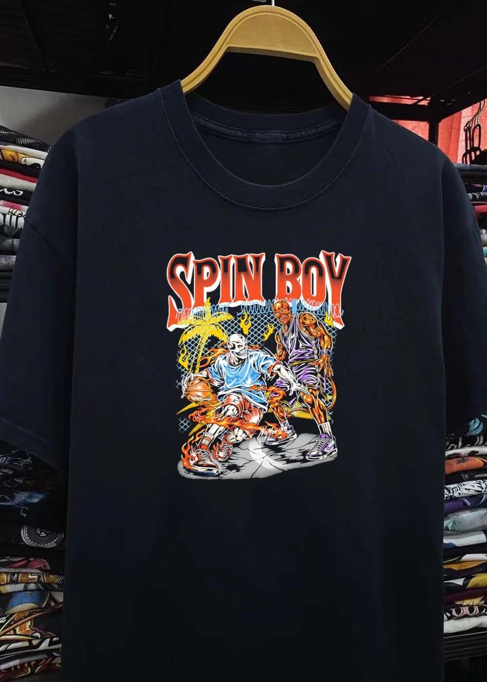 Nomouth Spin Boy Basketball Streetwear Graphic Shirt