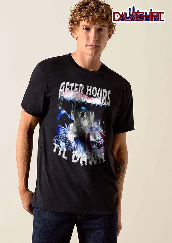 After Hours Til Dawn Performer Masked Singer Chrome Robot City Skyline Bootleg Collage shirt
