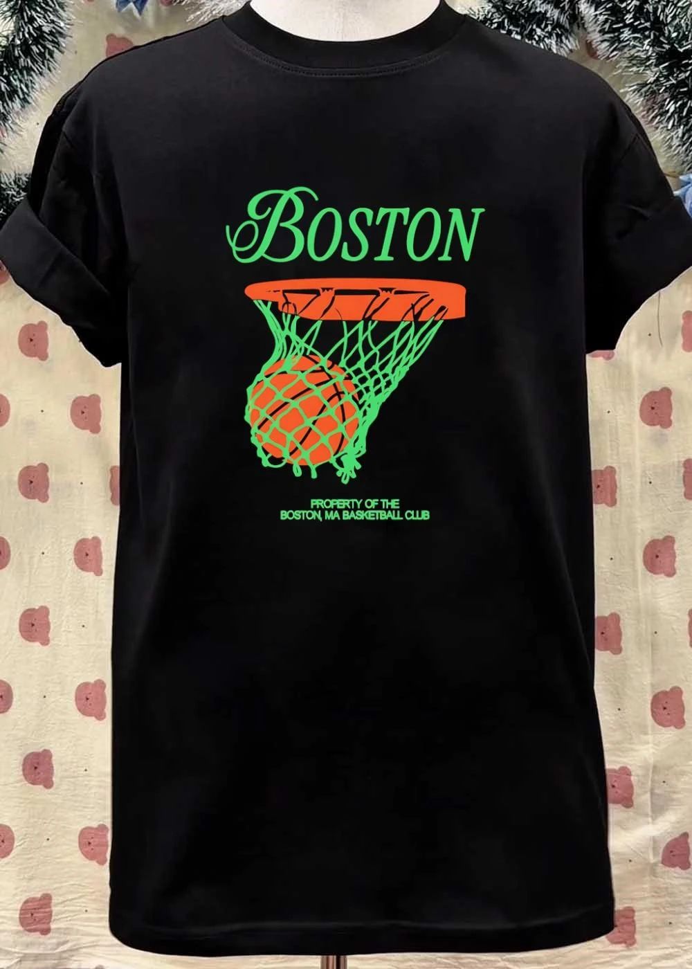 Property of the Boston MA Basketball Club Boston Basketball Hoop shirt