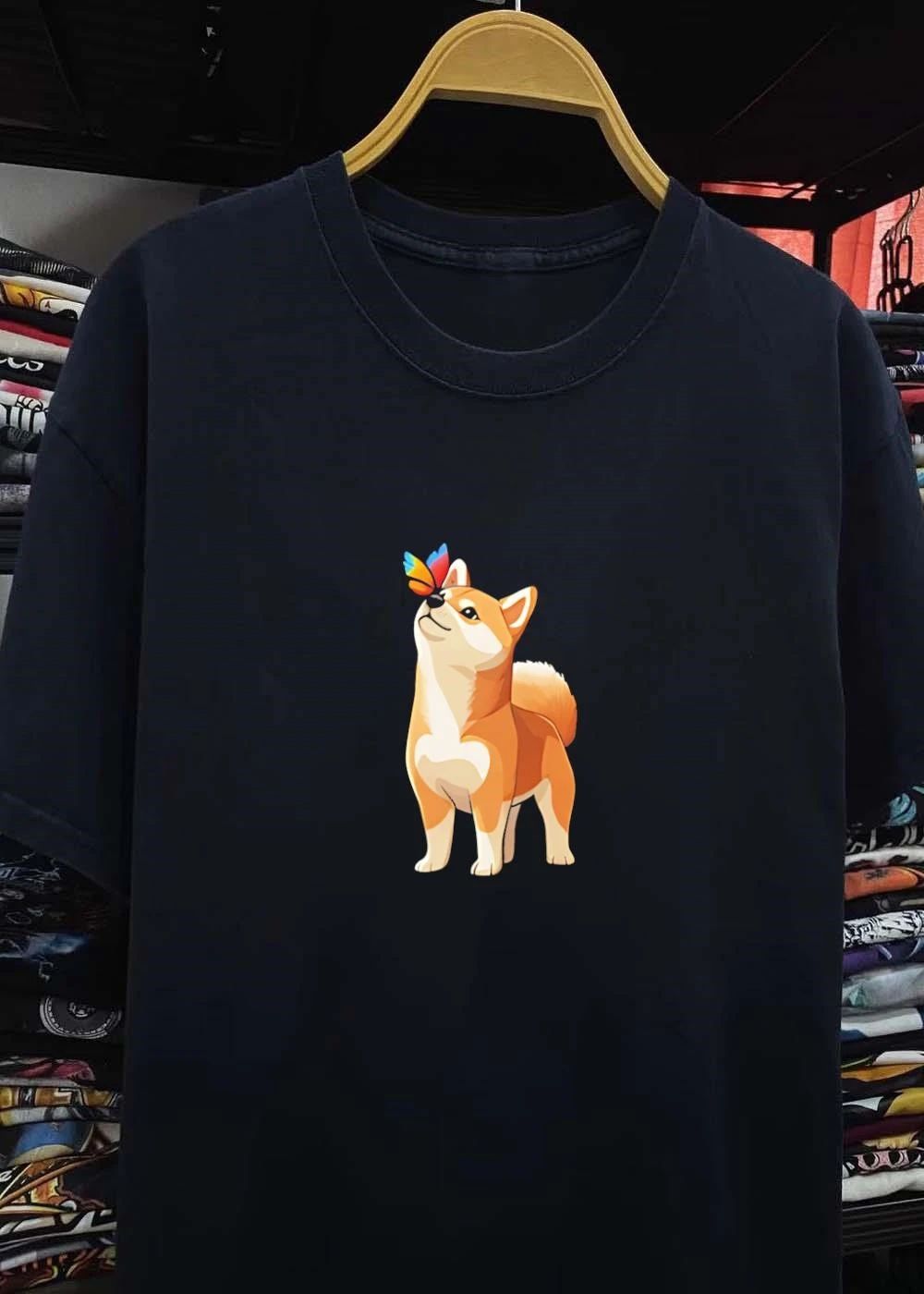 Shiba Inu Dog Butterfly Nose Shiba Inu Butterfly T-Shirt