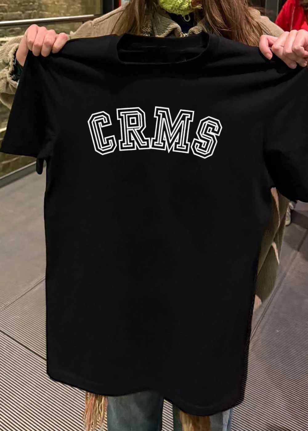 CRMS Varsity Font Black Lettering Custom Team Shirt