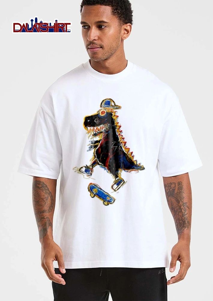 Scribble Tyrannosaurus Rex Skateboarding Sneakers Sketch shirt