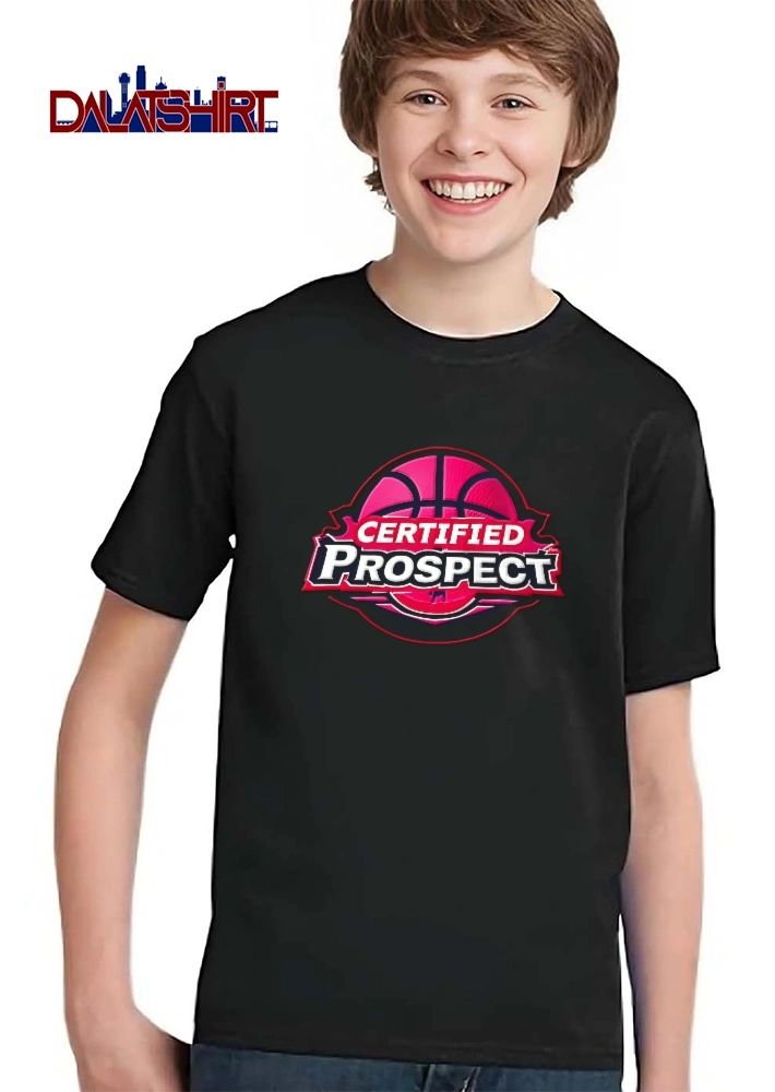 Certified Prospect Pink Textured Basketball Emblem Badge Crest shirt