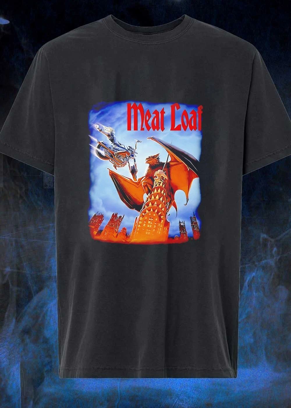 Meat Loaf Bat Out of Hell Motorcycle Riding Demon Graphic T-Shirt