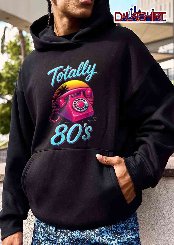 Totally 80s Pink Neon Rotary Telephone Sunset Synthwave Grid shirt