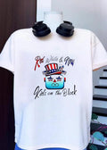Patriotic Robot Fourth of July Red White and New Kids on the Block T-Shirt