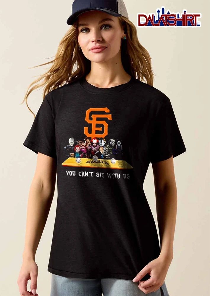 San Francisco Giants MLB You Cant Sit With US Horror Characters Baseball Dugout Bench shirt