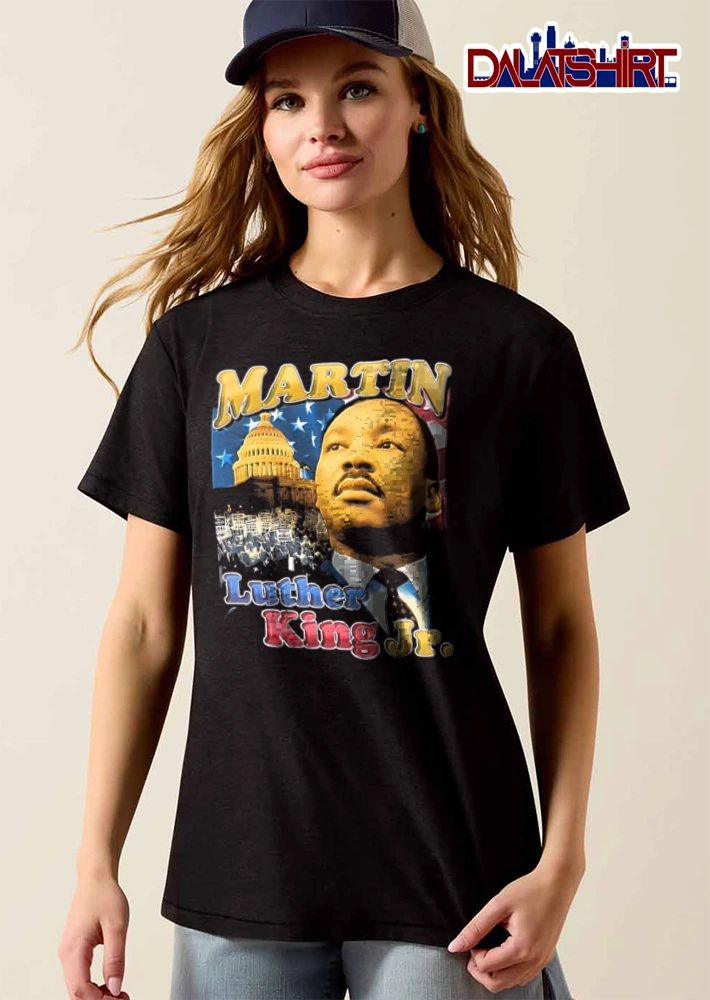 Martin Luther King Jr Portrait US Capitol Civil Rights March American Flag Bootleg shirt