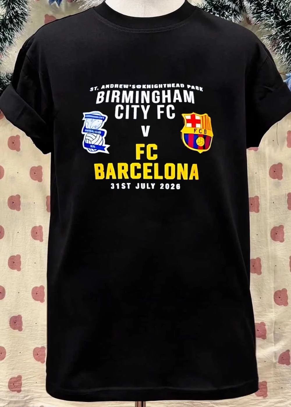 St Andrews Knighthead Park Birmingham City FC v FC Barcelona shirt