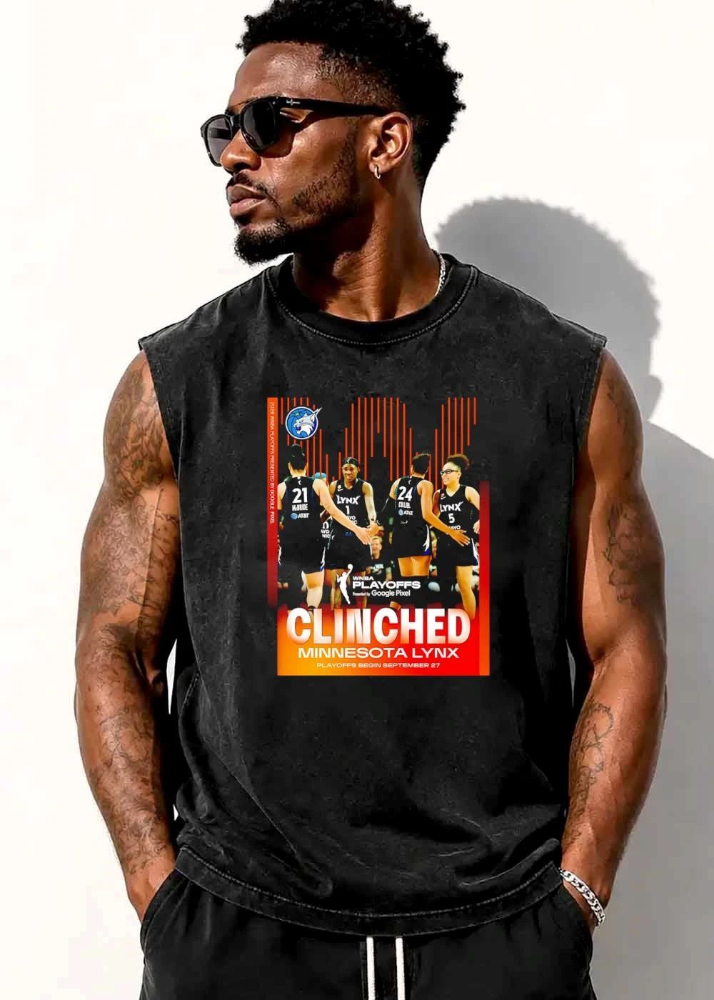 Minnesota Lynx WNBA Clinched Playoffs Begin September 27 Mcbride Collier 2026 Four Players Celebrating Photo shirt