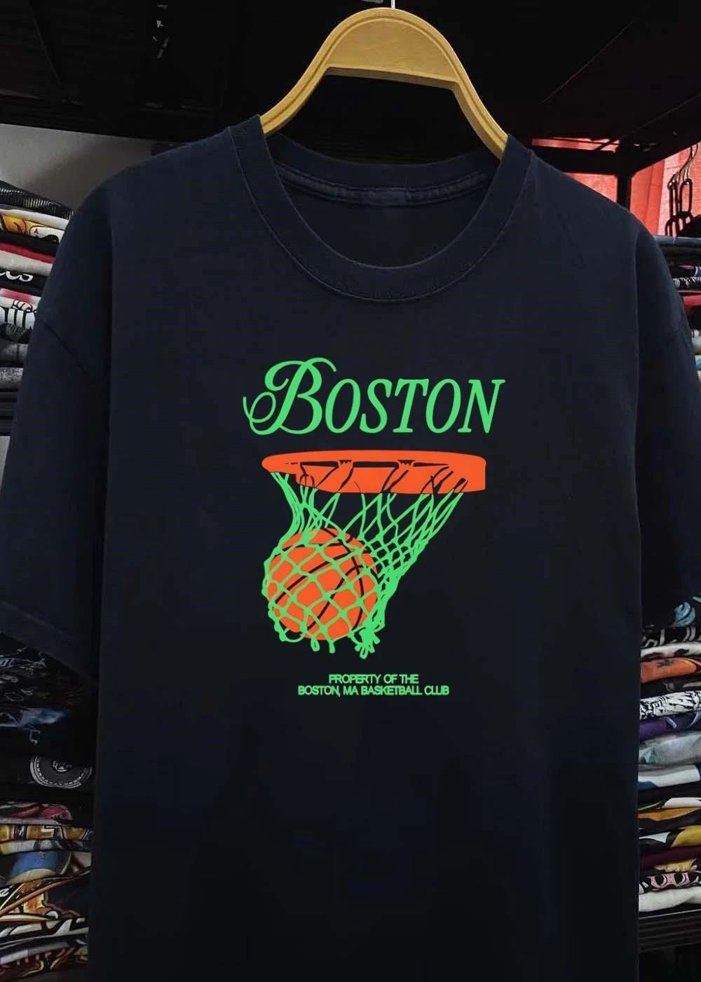 Property of the Boston MA Basketball Club Boston Basketball Hoop shirt