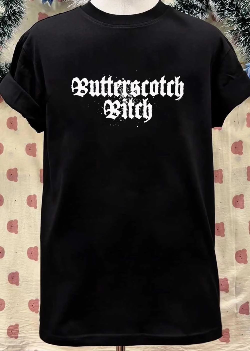 Butterscotch Bitch White Graphic T-Shirt
