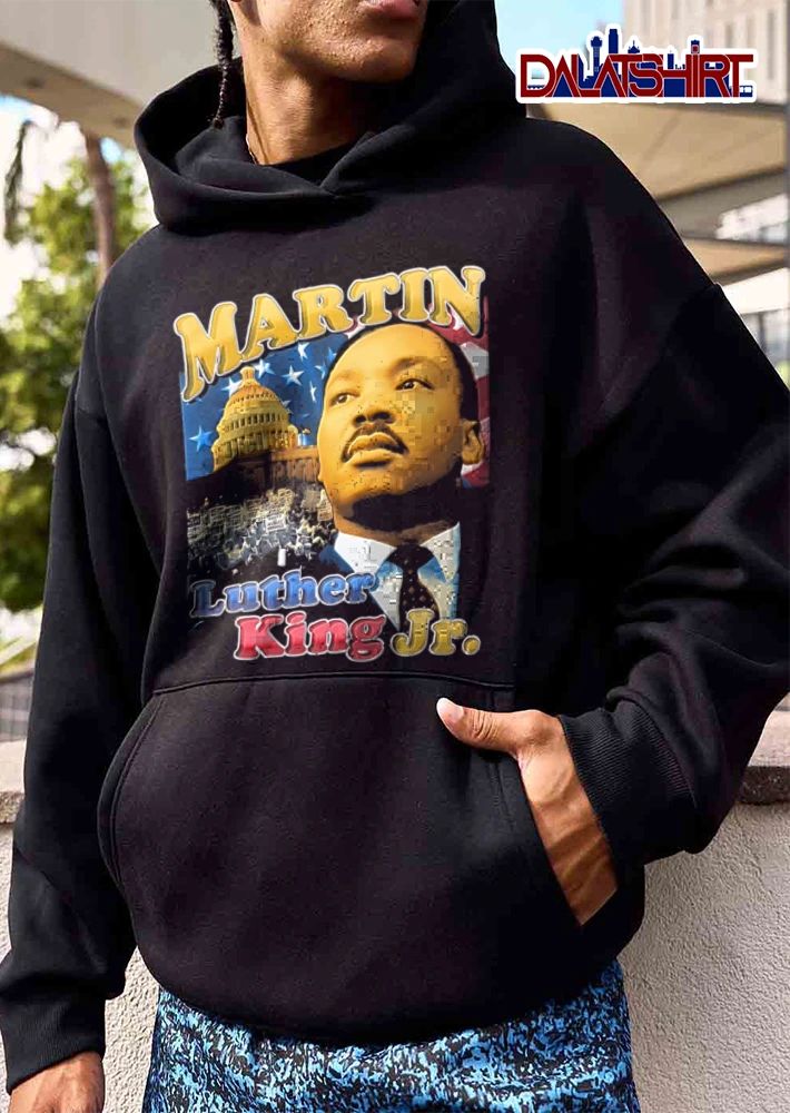Martin Luther King Jr Portrait US Capitol Civil Rights March American Flag Bootleg shirt