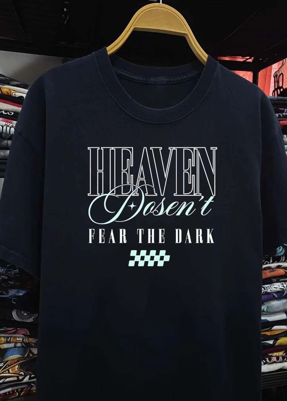 Heaven Dosen’t Fear the Dark Aesthetic Celestial Quote shirt