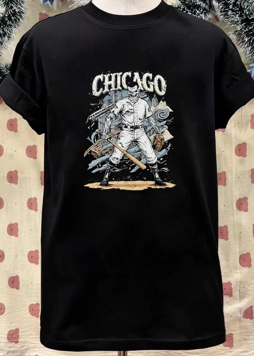 Zombie Baseball Player at Bat Chicago White Sox T-Shirt