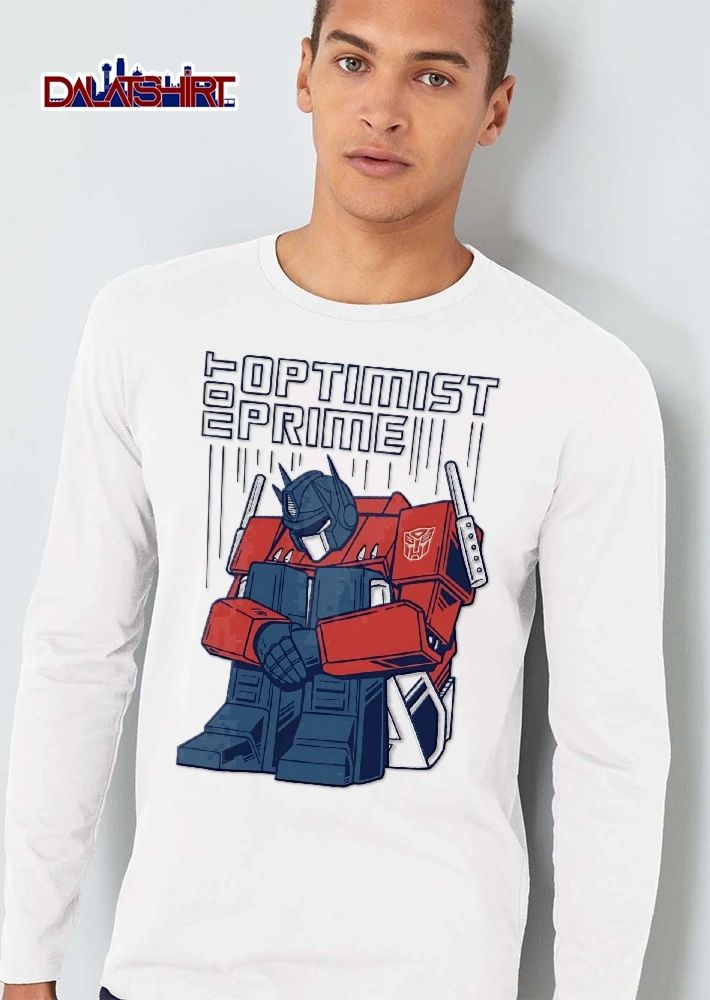 Autobots Not Optimist Prime Depressed Sad Robot Sitting Cartoon shirt