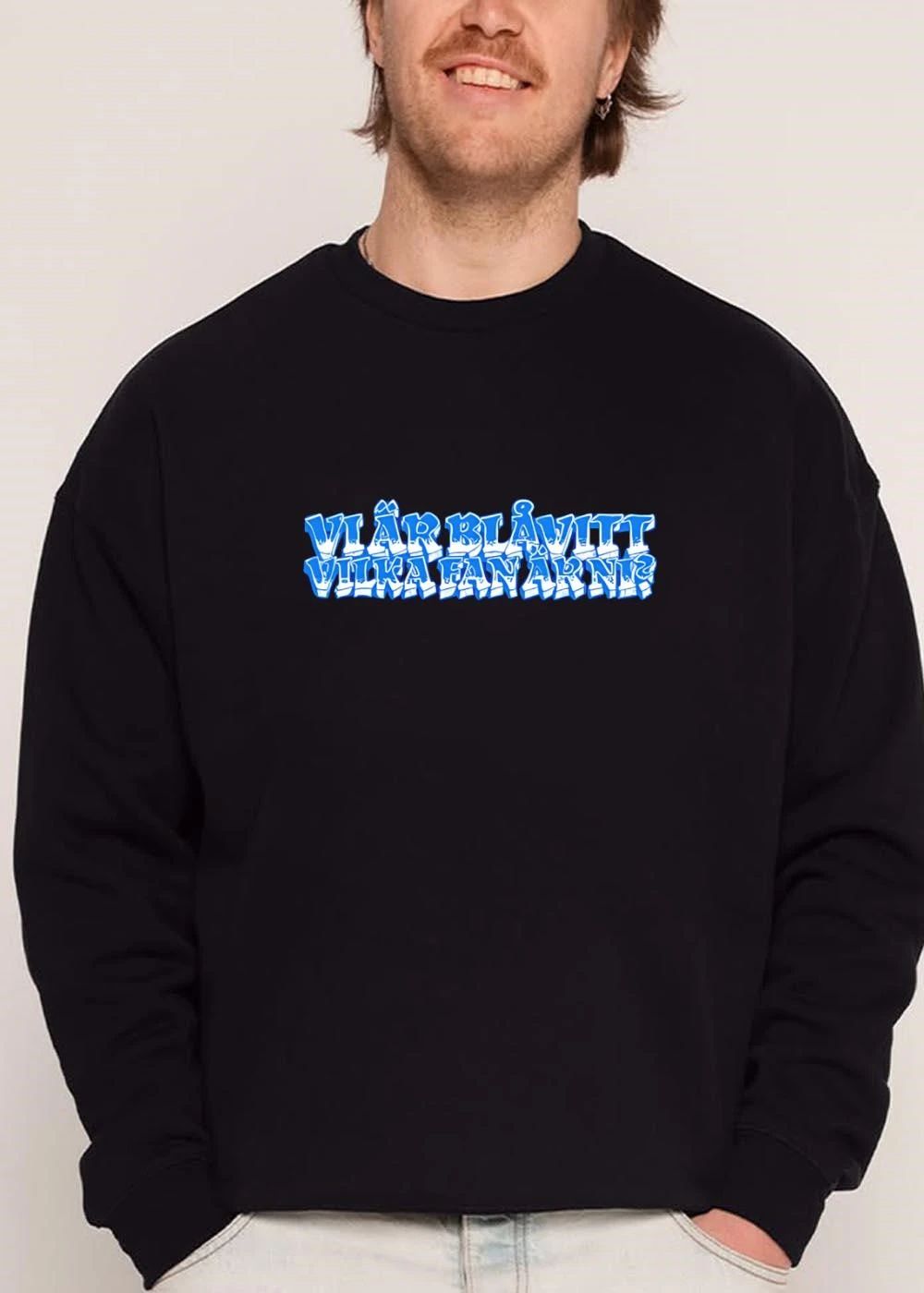 Vi R Bl Vitt Vilka Fan Ni Blue White Ice Graffiti 3d Letters shirt