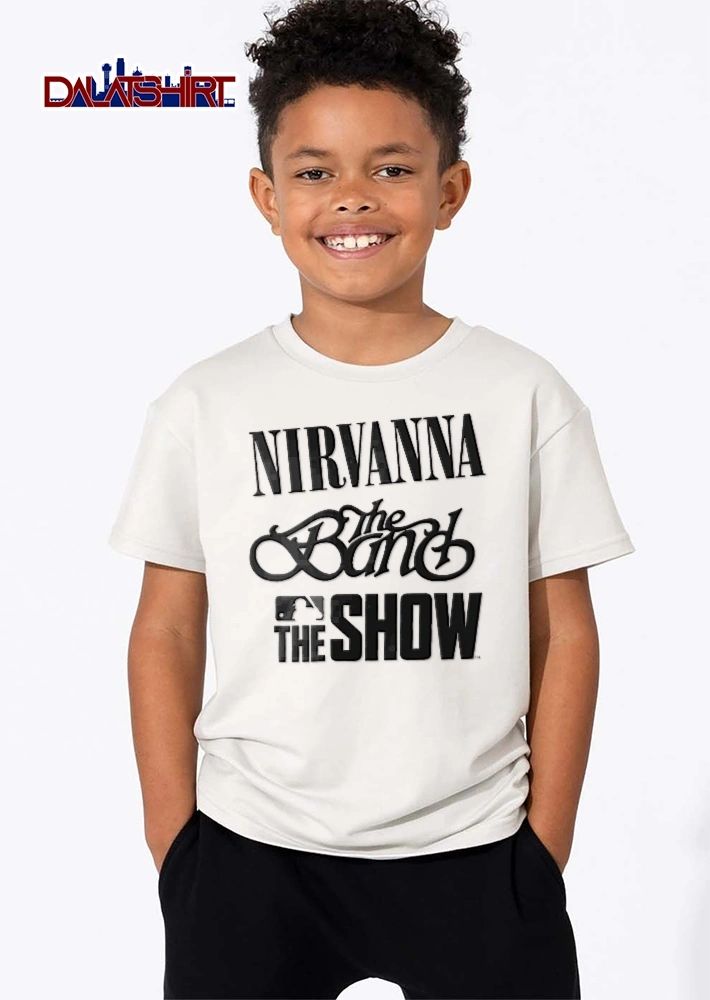 Major League Baseball MLB Nirvanna The Band Show Batter Silhouette Stacked Logos shirt