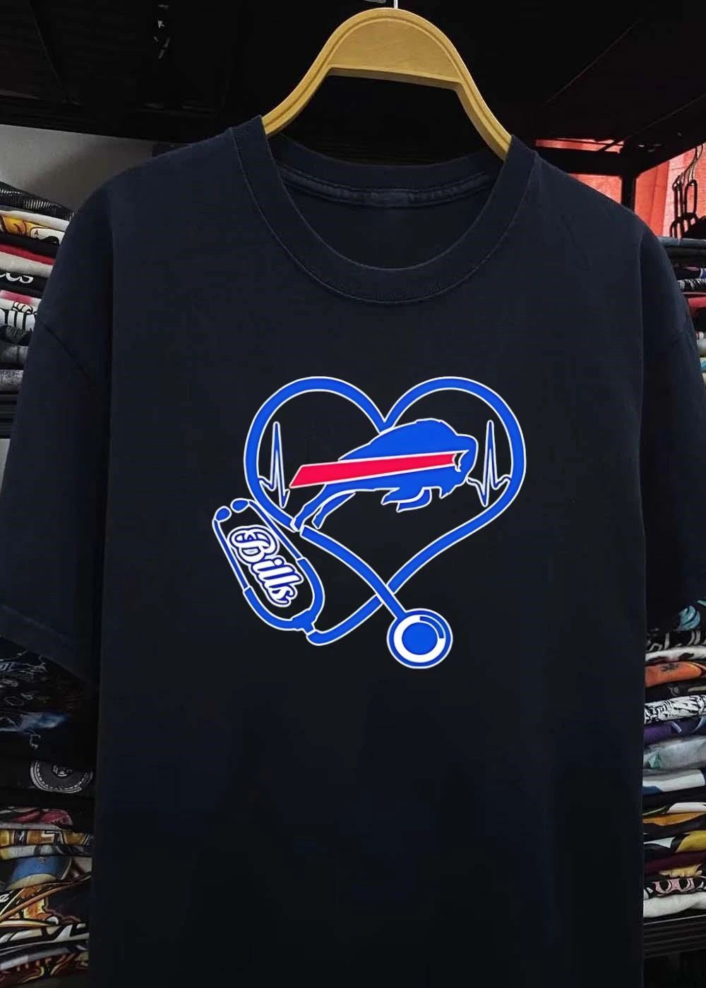 Bills Heartbeat Stethoscope Medical Care Bills T-Shirt