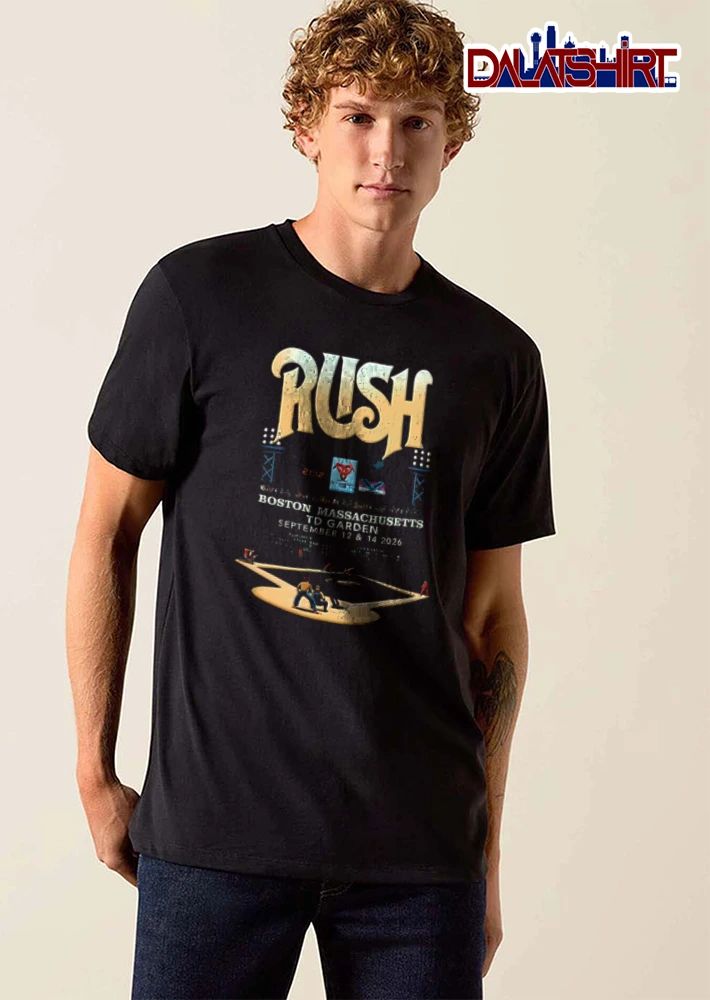 Rush Boston Massachusetts Td Garden September 12 And 14 2026 Fifty Something Tour Distressed Baseball Stadium shirt