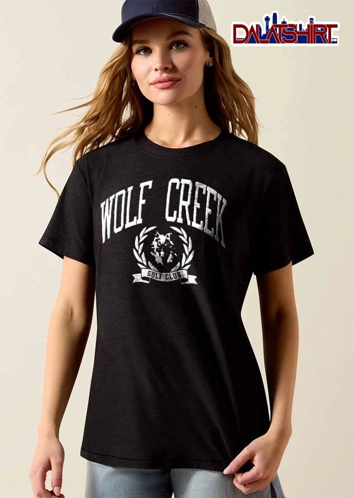 Wolf Creek Golf Club Head Crest Laurel Wreath Ribbon Banner shirt