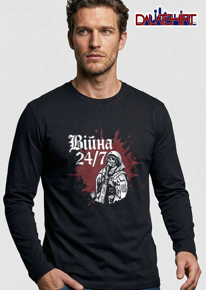 Viyna 24 7 Skeleton Soldier Rifle Helmet Blood Splatter shirt