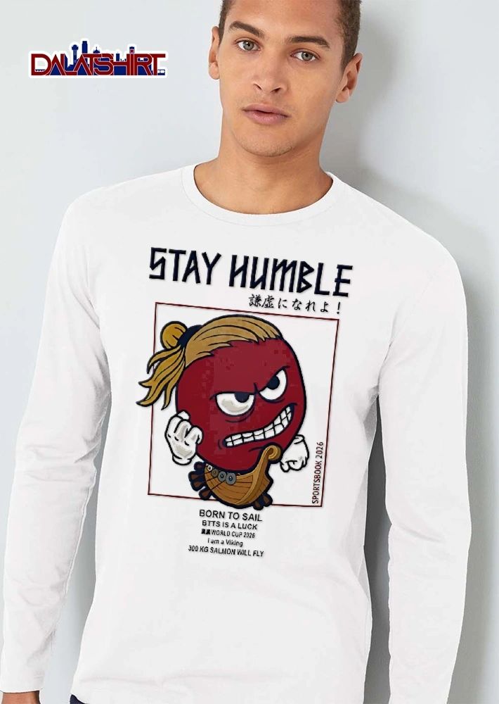 Stay Humble Born To Sail I Am A Viking 2026 Angry Red Character Blonde Bun Cartoon shirt