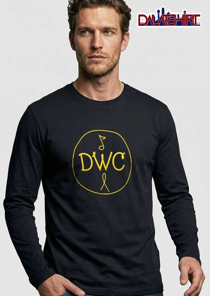 DWC Musical Note Awareness Ribbon Yellow Circle Line Art shirt