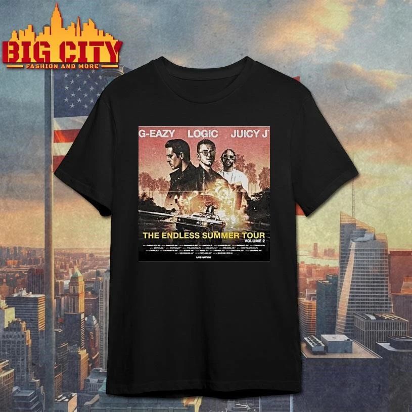 The Endless Summer Tour Part Ii 2026 Logic And G Eazy Cities List Start On Sep 15 In Riverside To On Oct 28 In Moun Shirt