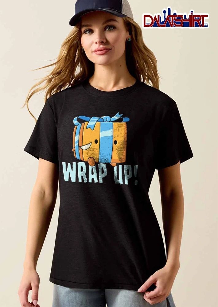 Wrap Up Cartoon Mischievous Ribboned Present Holding Knife shirt