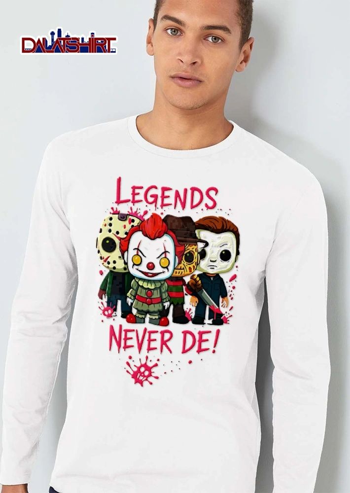 Legends Never Die Cartoon Chibi Horror Movie Villains Splatter shirt
