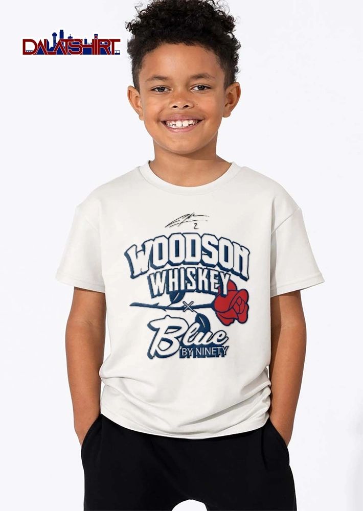 Woodson Whiskey Blue By Ninety Charles Red Rose Stem shirt