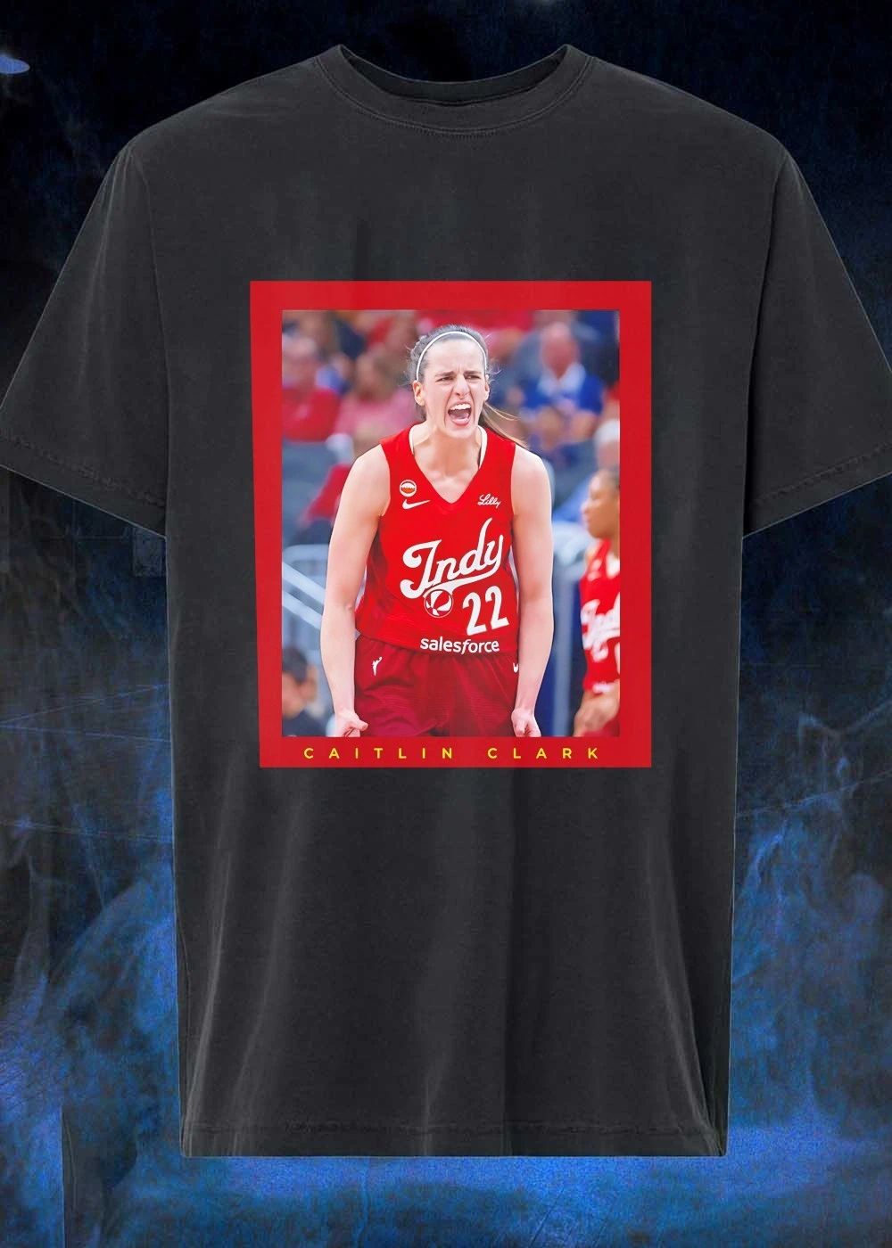 Caitlin Clark Shouting Indy 22 Lilly Salesforce Indiana Fever T-Shirt